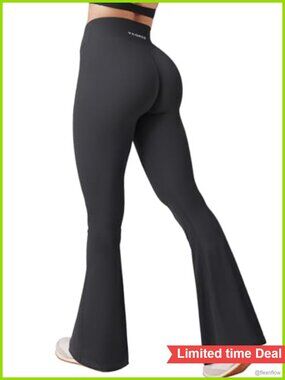 High Waist Flare Leggings Scrunch Butt Yoga Pants 32 Inseam